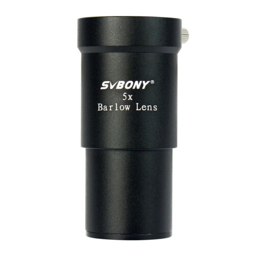 Svbony 1.25” (31.7mm) 5x Metal Barlow Lens For Astronomy Telescope Eyepieces