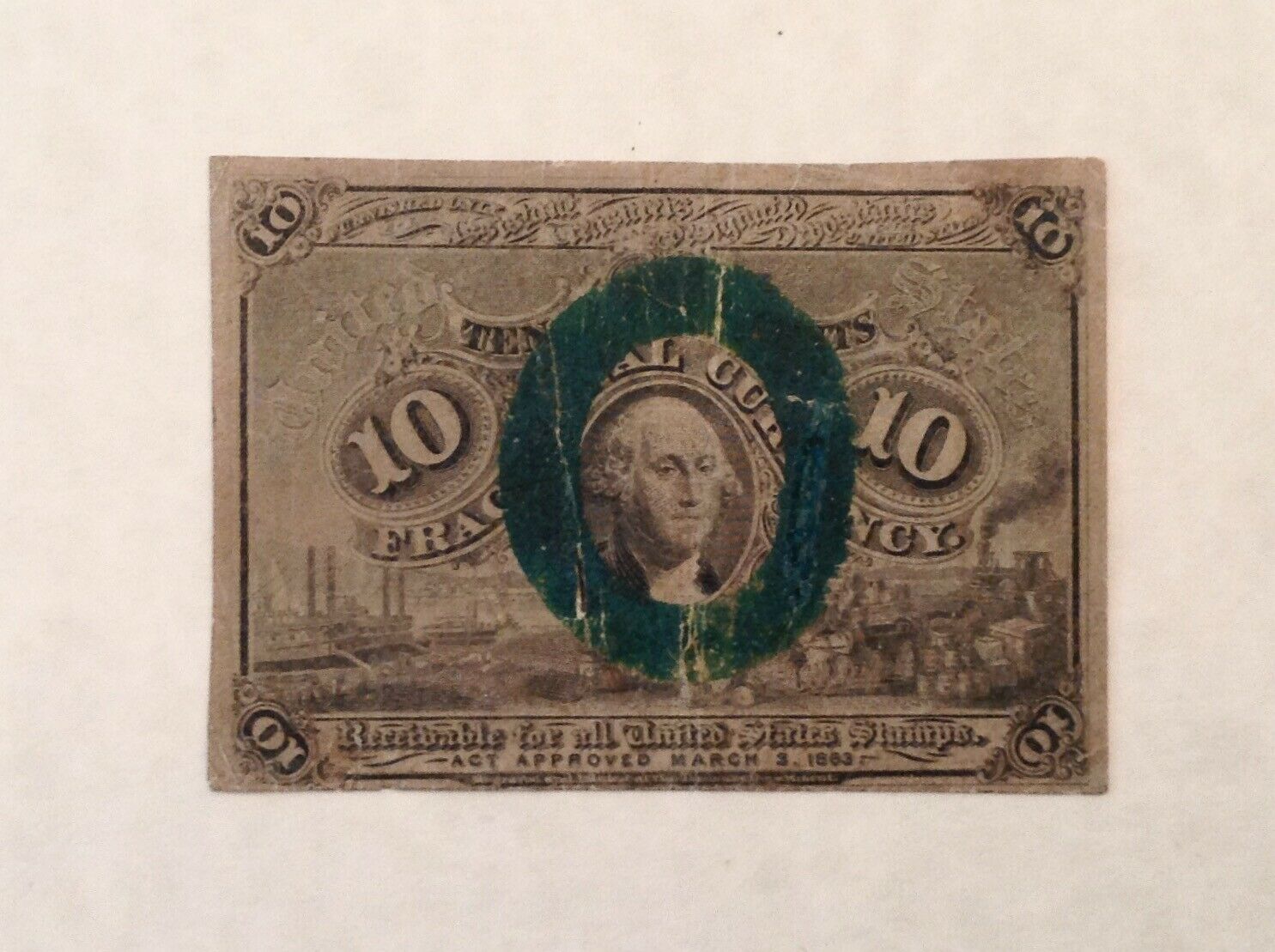 ~ Fr. 1245 10 Ten Cents Second Issue Fractional Currency Note
